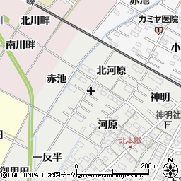 愛知県岡崎市北本郷町河原15周辺の地図