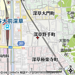 京都府京都市伏見区深草野手町7-9周辺の地図