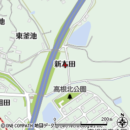 愛知県知多郡東浦町緒川新左田周辺の地図