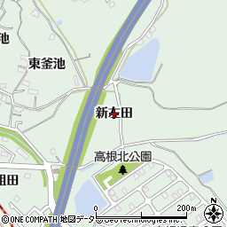 愛知県東浦町（知多郡）緒川（新左田）周辺の地図