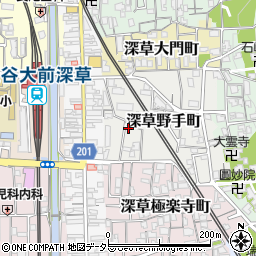 京都府京都市伏見区深草野手町7-8周辺の地図