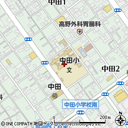 静岡市立中田小学校周辺の地図