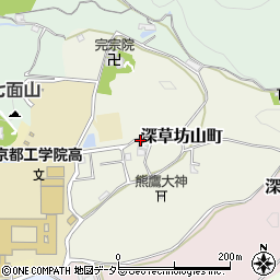 京都府京都市伏見区深草坊山町周辺の地図