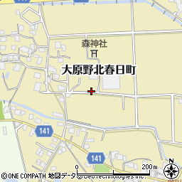 京都府京都市西京区大原野北春日町周辺の地図