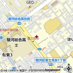 ファミリーマート静岡富士見台店周辺の地図