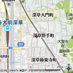 京都府京都市伏見区深草野手町7周辺の地図