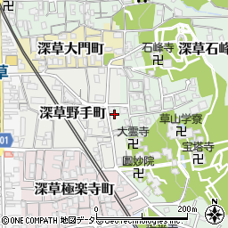 京都府京都市伏見区深草野手町37周辺の地図