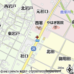 愛知県岡崎市西本郷町社口103-1周辺の地図