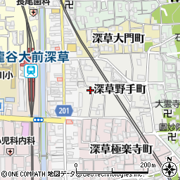 京都府京都市伏見区深草野手町7-6周辺の地図