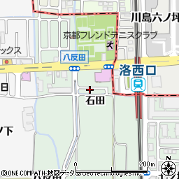 京都府向日市寺戸町石田周辺の地図