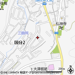 滋賀県大津市国分2丁目30周辺の地図