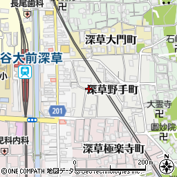 京都府京都市伏見区深草野手町7-4周辺の地図