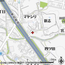 愛知県岡崎市小呂町新志33周辺の地図