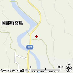 静岡県藤枝市岡部町宮島779周辺の地図