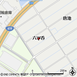 愛知県刈谷市半城土町六ツ呑周辺の地図