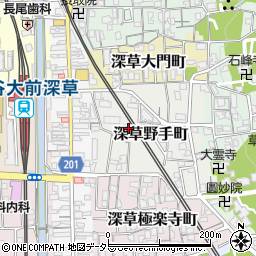 京都府京都市伏見区深草野手町7-28周辺の地図