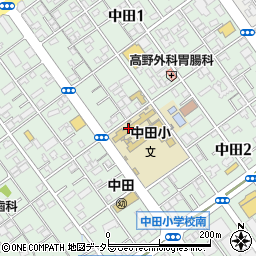 静岡市中田児童クラブ周辺の地図