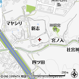 愛知県岡崎市小呂町新志20周辺の地図