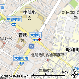 愛知銀行安城支店 ＡＴＭ周辺の地図