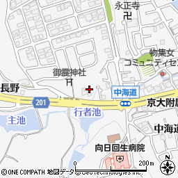 京都府向日市物集女町長野周辺の地図