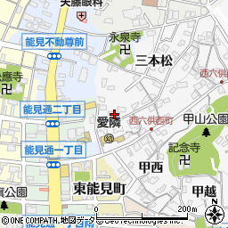 愛知県岡崎市六供町西茶臼周辺の地図