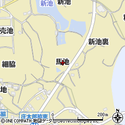 愛知県知多市岡田馬池周辺の地図