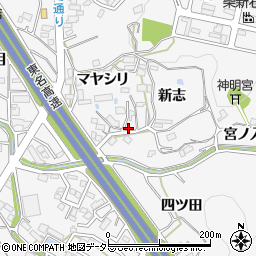 愛知県岡崎市小呂町新志32周辺の地図