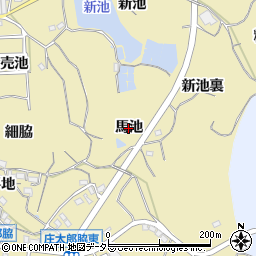 愛知県知多市岡田（馬池）周辺の地図