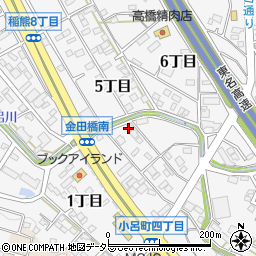 金田橋周辺の地図