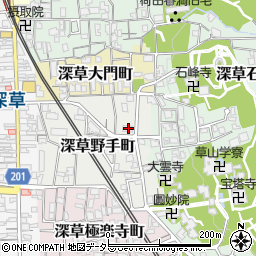 京都府京都市伏見区深草野手町31-1周辺の地図