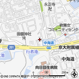 京都府向日市物集女町中海道周辺の地図