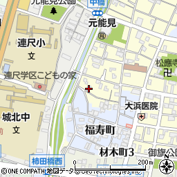 愛知県岡崎市元能見町203周辺の地図