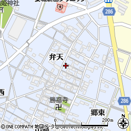 愛知県安城市新田町弁天周辺の地図