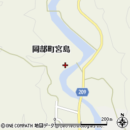 静岡県藤枝市岡部町宮島388周辺の地図