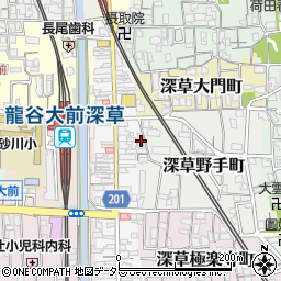 京都府京都市伏見区深草野手町4周辺の地図
