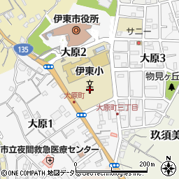 静岡県伊東市大原周辺の地図