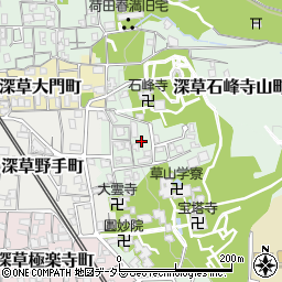 京都府京都市伏見区深草石峰寺山町32周辺の地図