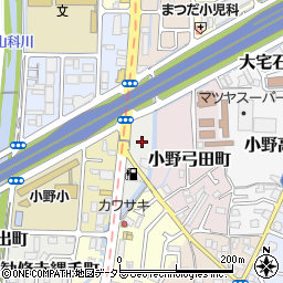 京都府京都市山科区小野河原町周辺の地図