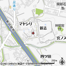 愛知県岡崎市小呂町新志32-1周辺の地図