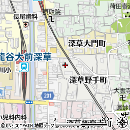 京都府京都市伏見区深草野手町3周辺の地図