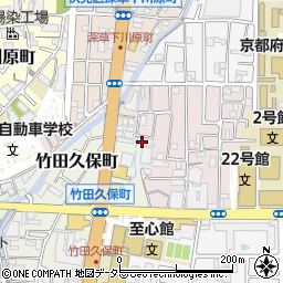 京都府京都市伏見区深草ヲカヤ町周辺の地図