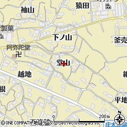 愛知県知多市岡田堂山周辺の地図