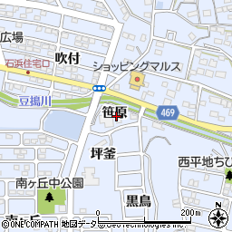 愛知県知多郡東浦町石浜笹原周辺の地図