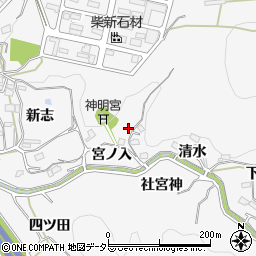 愛知県岡崎市小呂町宮ノ入周辺の地図