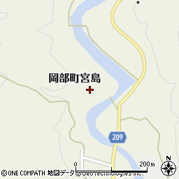 静岡県藤枝市岡部町宮島390周辺の地図