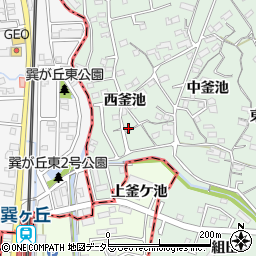 愛知県知多郡東浦町緒川西釜池50周辺の地図