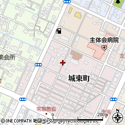 三重県四日市市城東町周辺の地図