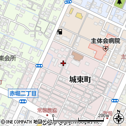 三重県四日市市城東町周辺の地図