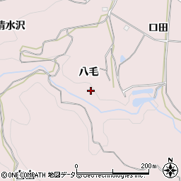 愛知県岡崎市田口町八毛周辺の地図
