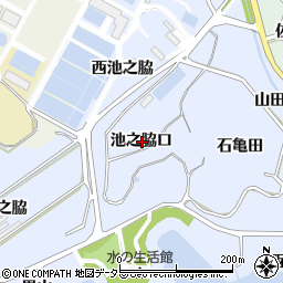 愛知県知多市佐布里池之脇口周辺の地図